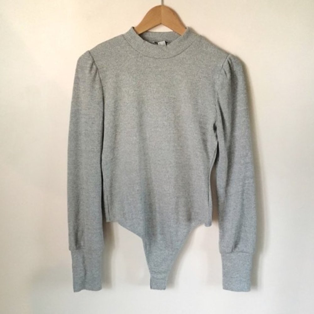 Grey Long Sleeve Bodysuit